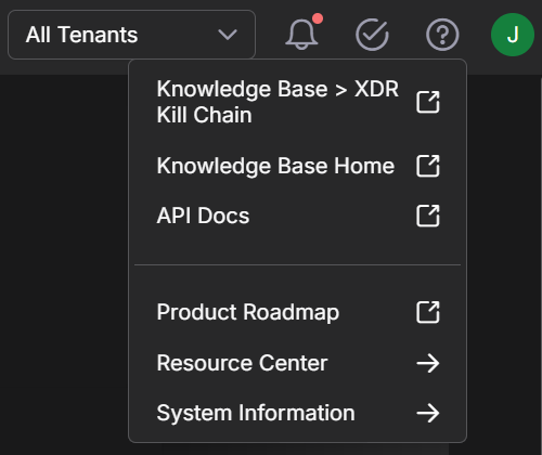 Select the image to expand and collapse it. Screen capture of the Help menu