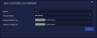 Screen capture of the "Add Custom Log Parser" dialog box